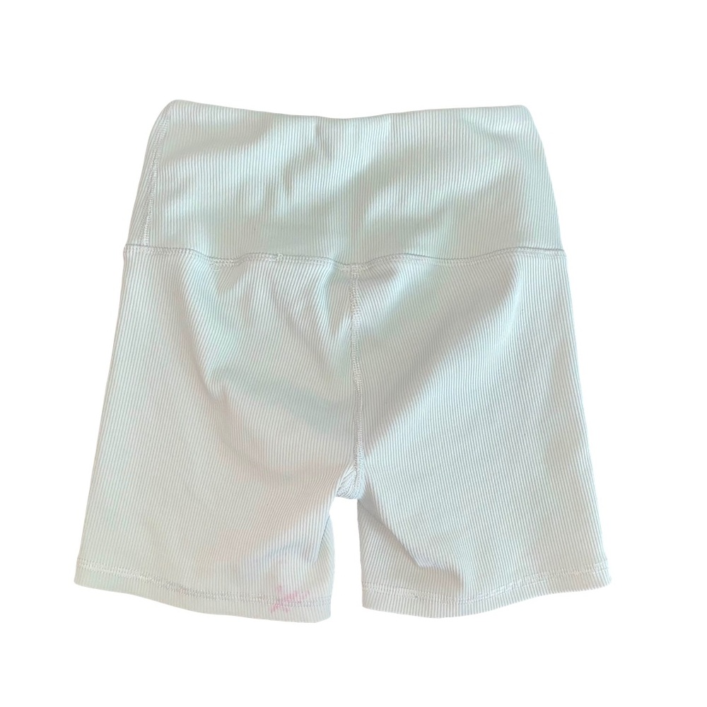 LIGHT TEAL RIBBED WORKOUT SHORTS // SIZE XS🩵